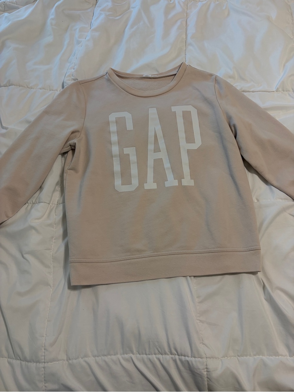 GAP Light Beige Logo Crewneck Sweatshirt
